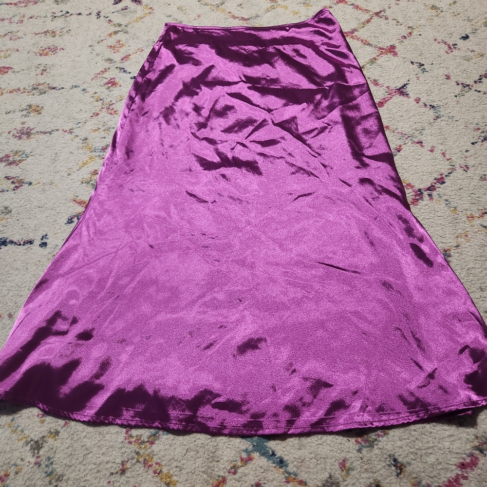 Yakira Bella Purple Satin Skirt